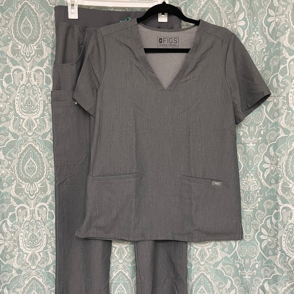 FIGS Scrub Set Charcoal Casma & Kade - Medium
